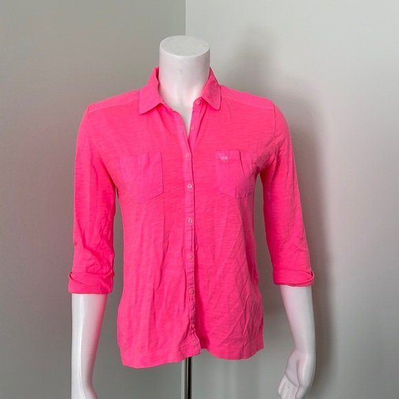 Abercrombie Neon Pink Button Down Shirt size XS - Picture 1 of 6